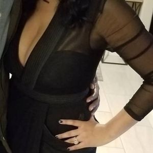 Asymmetrical black dress